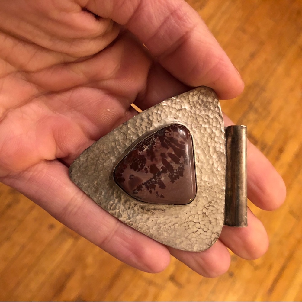 Handmade Sterling and Agate Pendant